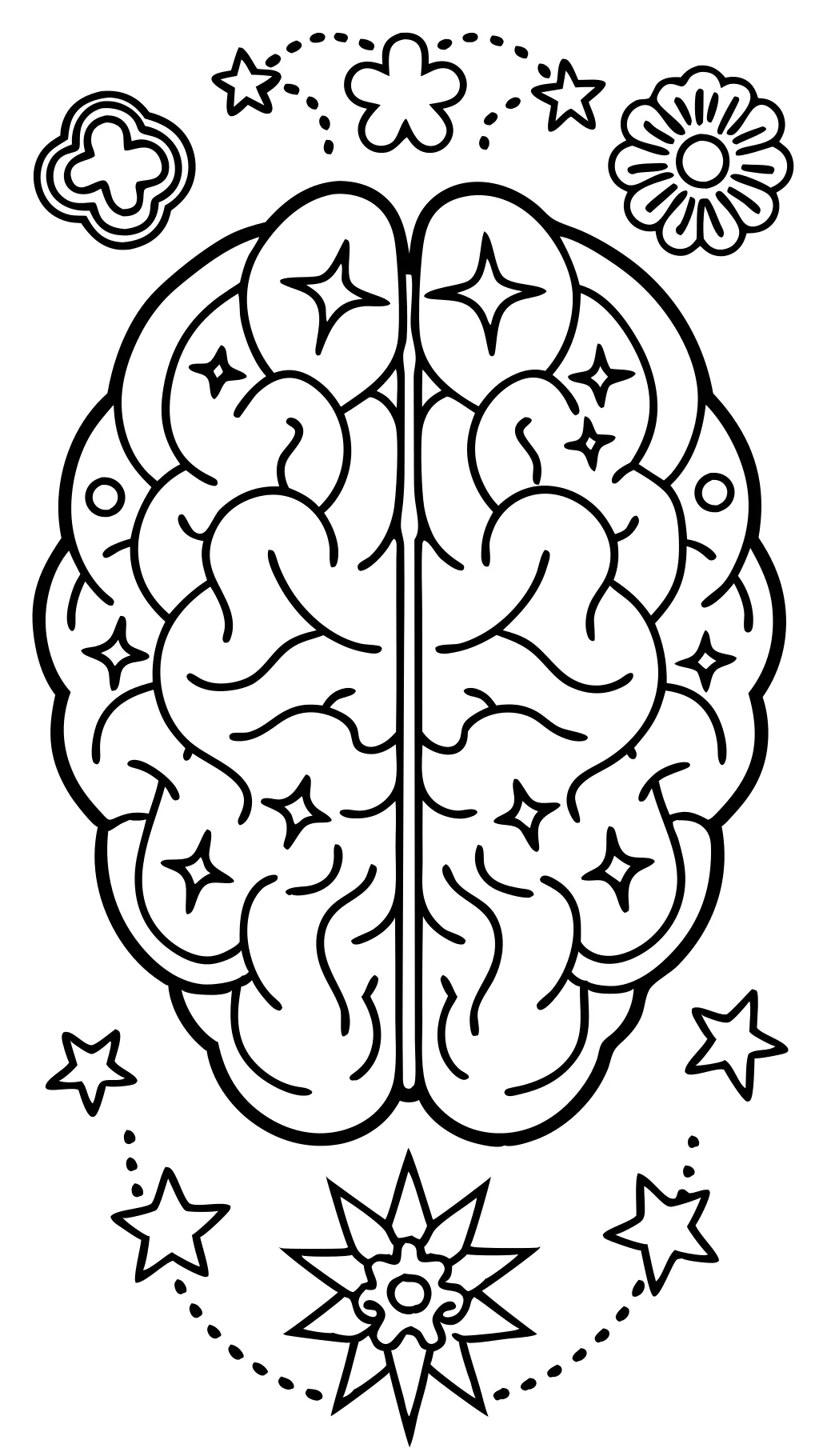 brain coloring page